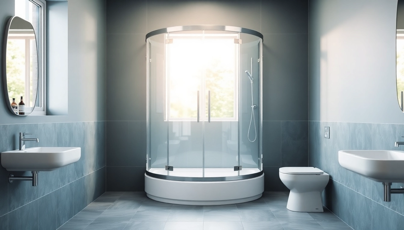 Genießen Sie die Eleganz der duschkabine 80x80 in einem modernen Badezimmer mit glatten Linien und natürlichen Lichtquellen.