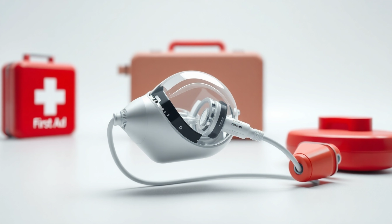 Showcasing a choking device designed for emergency use in safety settings.
