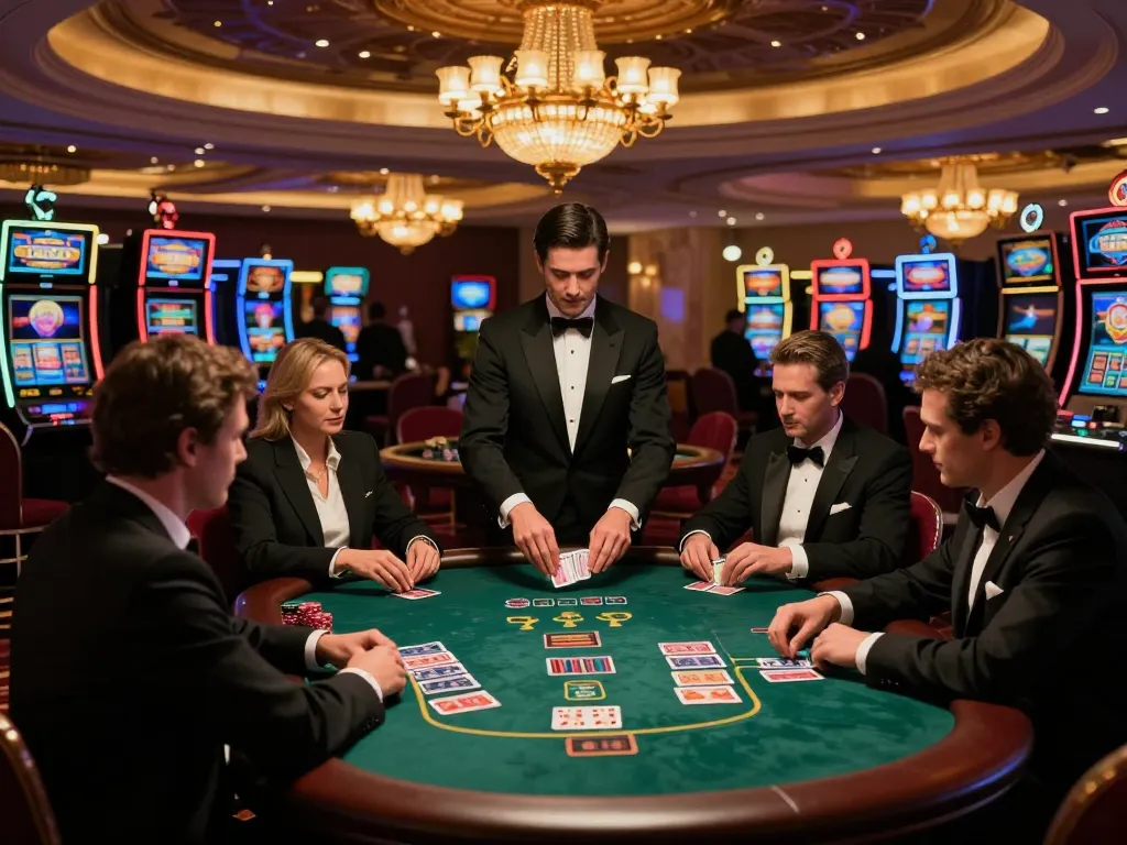 Experience the thrill of UU88's luxurious blackjack tables with players immersed in the action.