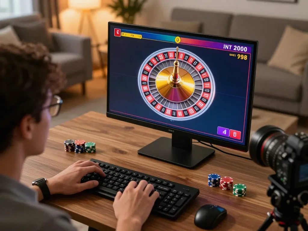 Player experiencing live dealer action on 88xeng website, placing bets on a spinning roulette wheel.