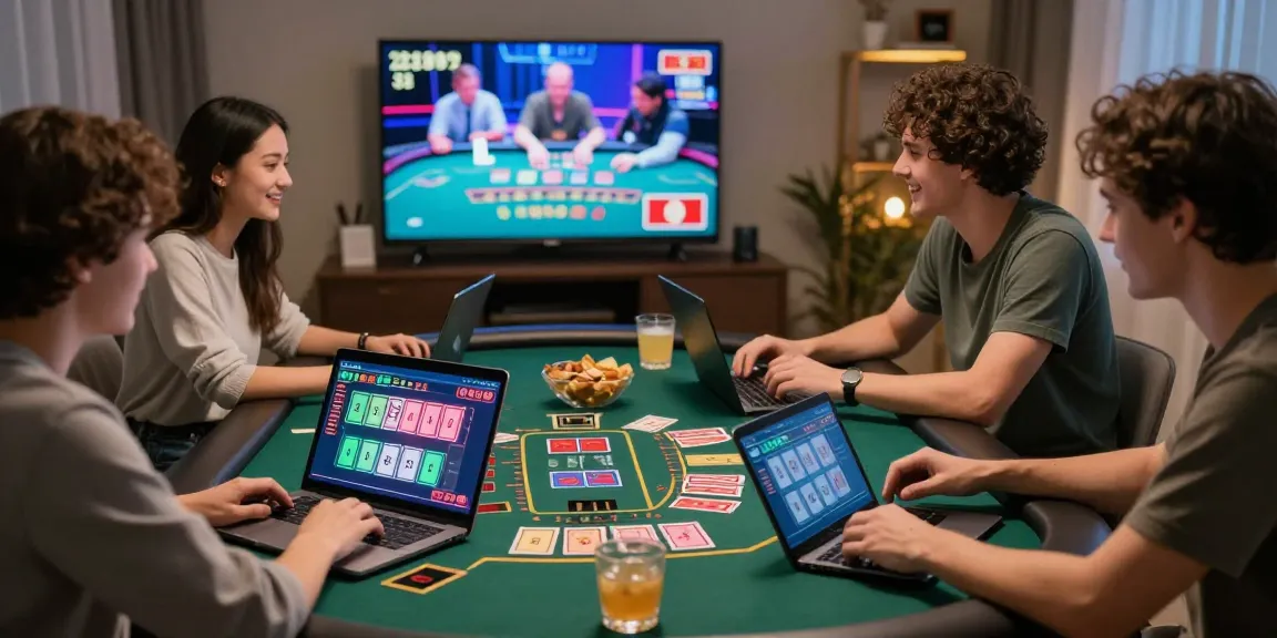 Players enjoying an engaging baccarat game online with vibrant atmosphere and snacks.