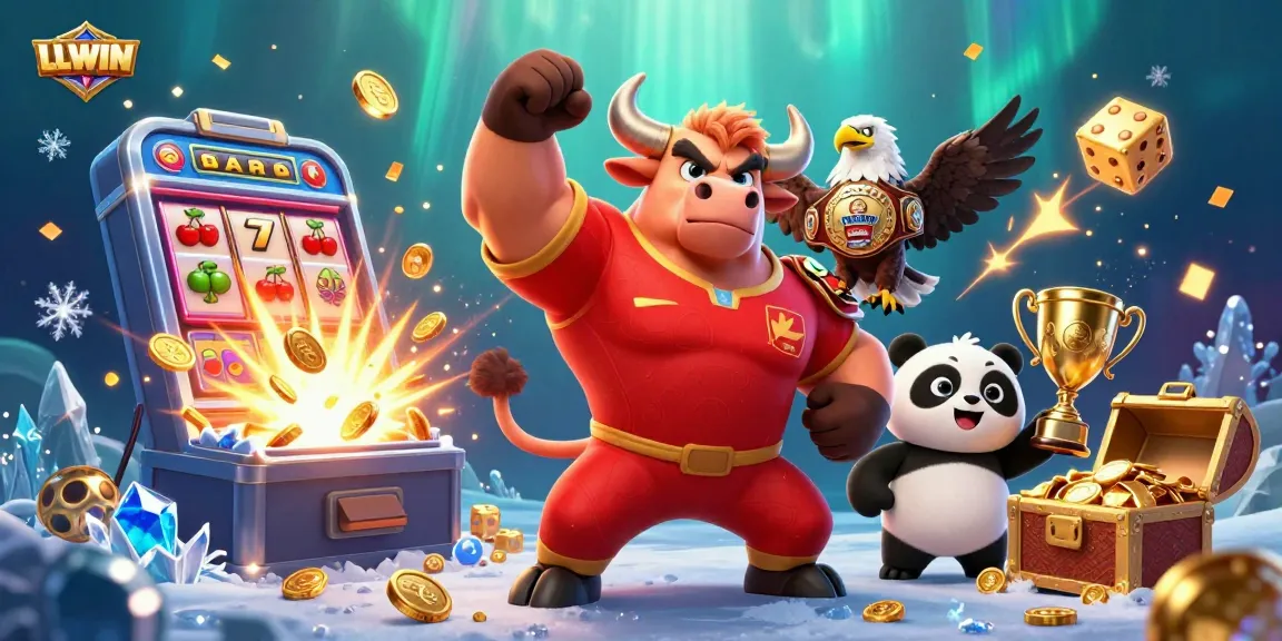 Experience thrilling wins at LLWIN with vibrant gaming characters and jackpot excitement!