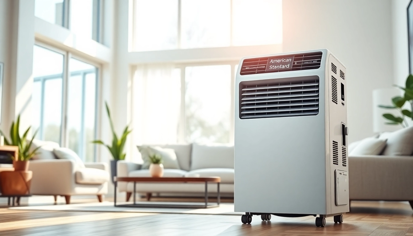 Showcase of an American Standard air conditioner highlighting energy efficiency and modern design in a stylish home. related image