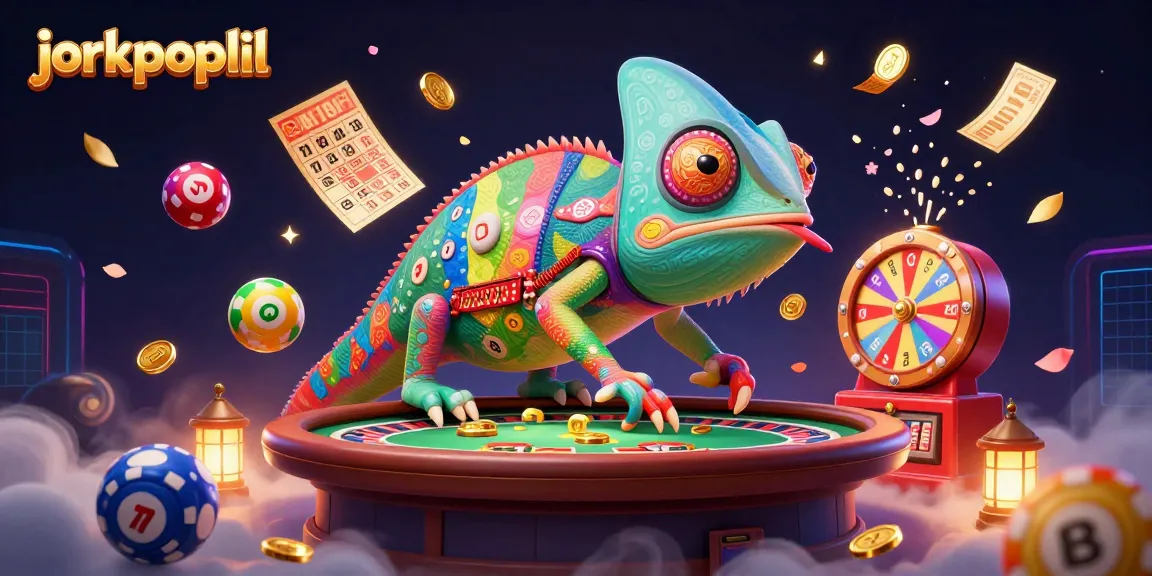 Engage in the excitement at jorkpoplil with a vibrant 3D casino scene featuring colorful games.